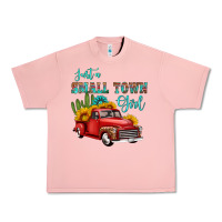 Salmon just a small town girl with car Urban Heavy Tee - HRA Design Shop