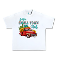White just a small town girl with car Urban Heavy Tee - HRA Design Shop
