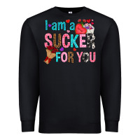 Black i am a sucker for you Premium Sweatshirt - NancyCooperArtShop