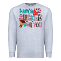 Heather Grey i am a sucker for you Premium Sweatshirt - NancyCooperArtShop