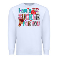 White i am a sucker for you Premium Sweatshirt - NancyCooperArtShop