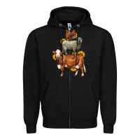 Black farm animals stack Zipper Hoodie - LillyAllenDesigns