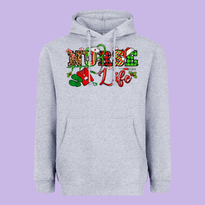 Nurse Life Christmas Heavyweight Hoodie Designed By Nancycooperartshop