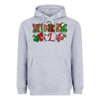 Heather Grey nurse life christmas Heavyweight Hoodie - NancyCooperArtShop