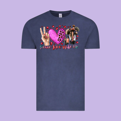 Peace Love Makeup Vintage Tee Designed By Racoondesign