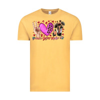 Vintage Mustard peace love makeup Vintage Tee - RacoonDesign