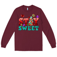 Burgundy stay sweet Long Sleeve Tee - AdoDesignShop