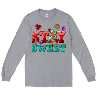 Heather Grey stay sweet Long Sleeve Tee - AdoDesignShop