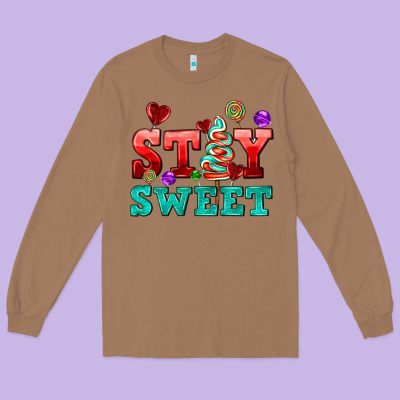 Stay Sweet Long Sleeve Tee Designed By Adodesignshop