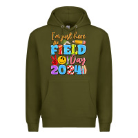 Army Green im just here for field day 2024 Premium Hoodie - Artiststas
