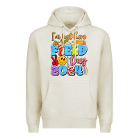 Oatmeal Heather im just here for field day 2024 Premium Hoodie - Artiststas