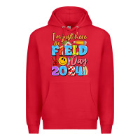 Red im just here for field day 2024 Premium Hoodie - Artiststas
