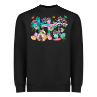 Black Western rabbit with Cross and flowers Heavyweight Sweatshirt - Neo Western