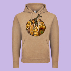 Sunflower Pumpkin Vintage Hoodie Designed By Ranaportraitstore