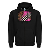 Black racing leopard background Zipper Hoodie - Jasminsmagicworld