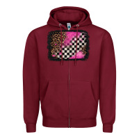 Burgundy racing leopard background Zipper Hoodie - Jasminsmagicworld