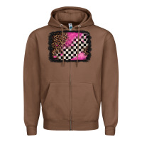 Chestnut racing leopard background Zipper Hoodie - Jasminsmagicworld