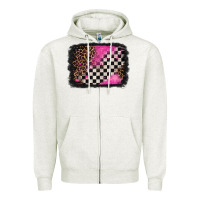 Oatmeal Heather racing leopard background Zipper Hoodie - Jasminsmagicworld