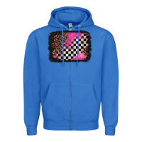 True Royal racing leopard background Zipper Hoodie - Jasminsmagicworld