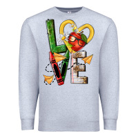 Heather Grey teacher love nca Premium Sweatshirt - NancyCooperArtShop