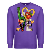 Purple teacher love nca Premium Sweatshirt - NancyCooperArtShop