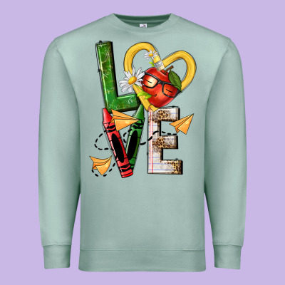 Teacher Love Nca Premium Sweatshirt Designed By Nancycooperartshop