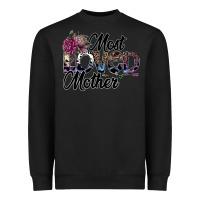 Black most loved mother Heavyweight Sweatshirt - SublimationCraftShop