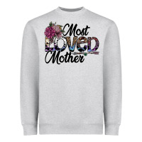 Heather Grey most loved mother Heavyweight Sweatshirt - SublimationCraftShop
