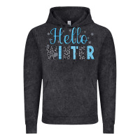 Vintage Black hello winter Vintage Hoodie - JahusDesignShop