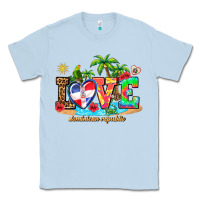 Dusty Blue love dominican republic Classic Tee - AdoDesignShop