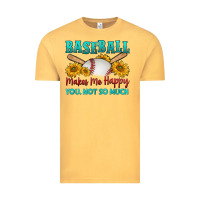 Vintage Mustard baseball makes me happy you, not so much Vintage Tee - HRA Design Shop