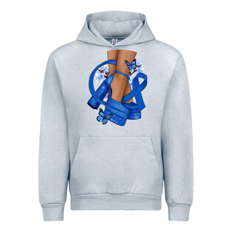 Colon Cancer Diva Blue Ribbon Urban Hoodie by NancyCooperArtShop | Teevron