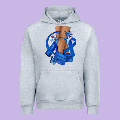 Colon Cancer Diva Blue Ribbon Urban Hoodie Designed By Nancycooperartshop