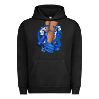 Pigment Black Colon Cancer diva blue ribbon Urban Hoodie - NancyCooperArtShop