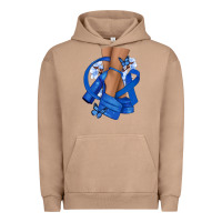 Pigment Burro Colon Cancer diva blue ribbon Urban Hoodie - NancyCooperArtShop