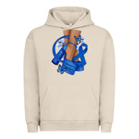 Pigment French Oak Colon Cancer diva blue ribbon Urban Hoodie - NancyCooperArtShop