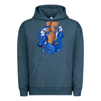 Pigment Midnight Navy Colon Cancer diva blue ribbon Urban Hoodie - NancyCooperArtShop