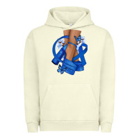 Pigment Pistachio Colon Cancer diva blue ribbon Urban Hoodie - NancyCooperArtShop