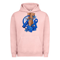 Pigment Salmon Colon Cancer diva blue ribbon Urban Hoodie - NancyCooperArtShop