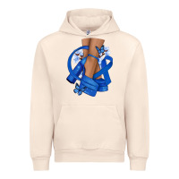 Sandshell Colon Cancer diva blue ribbon Urban Hoodie - NancyCooperArtShop