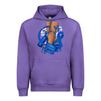 Tulip Colon Cancer diva blue ribbon Urban Hoodie - NancyCooperArtShop