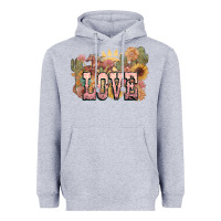 Heather Grey love horse western floral Heavyweight Hoodie - NancyCooperArtShop