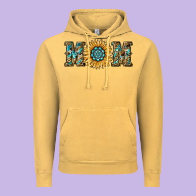 Sunflower Mom Vintage Hoodie Designed By Ranaportraitstore