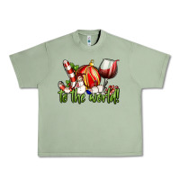 Oil Green joy to the world christmas wine Urban Heavy Tee - FaDigitalArtStudio