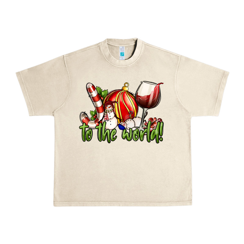 Joy To The World Christmas Wine Urban Heavy Tee by FaDigitalArtStudio | Teevron