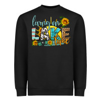 Black living on lake time Heavyweight Sweatshirt - HRA Design Shop
