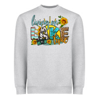 Heather Grey living on lake time Heavyweight Sweatshirt - HRA Design Shop