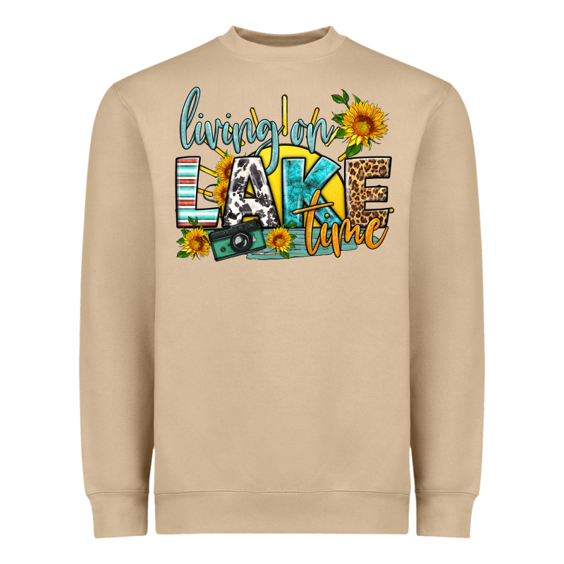 Living On Lake Time Heavyweight Sweatshirt by HRA Design Shop | Teevron