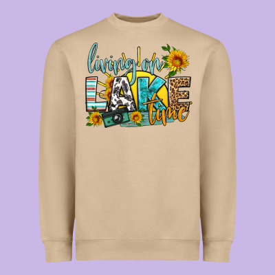 Living On Lake Time Heavyweight Sweatshirt Designed By Hra Design Shop
