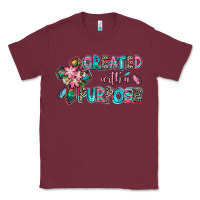 Burgundy created with a purpose Classic Tee - AdoDesignShop
